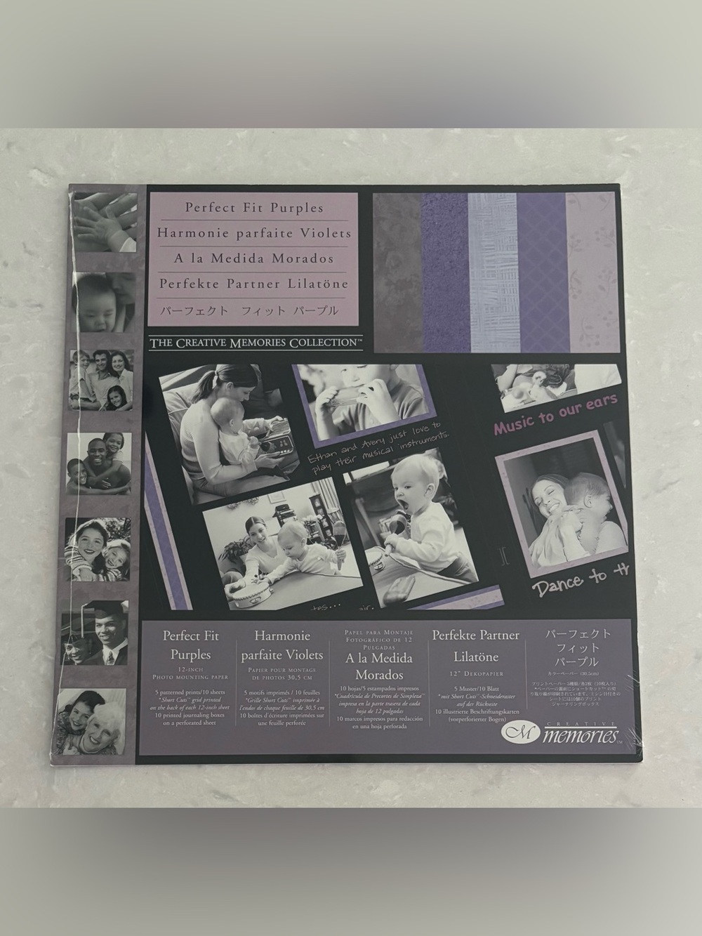 Creative Memories “Purples” Perfect Fit Paper Pack